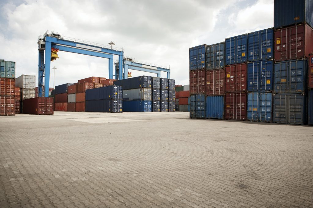 Stack Of Cargo Containers